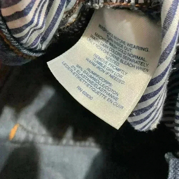 Lands End Women’s dark wash jeans, Mid-Rise Straight Jeans, Petite size 12 - Picture 3 of 7